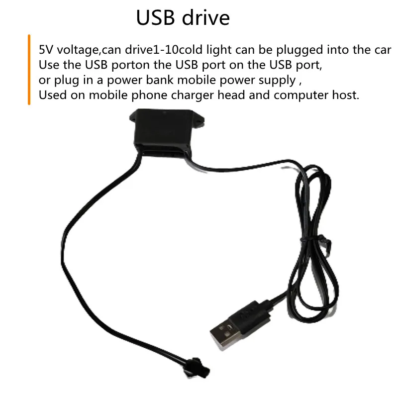 1m/3m/5m interior do carro conduziu a lâmpada decorativa el fiação tira de néon para auto diy flexível luz ambiente usb festa atmosfera diodo