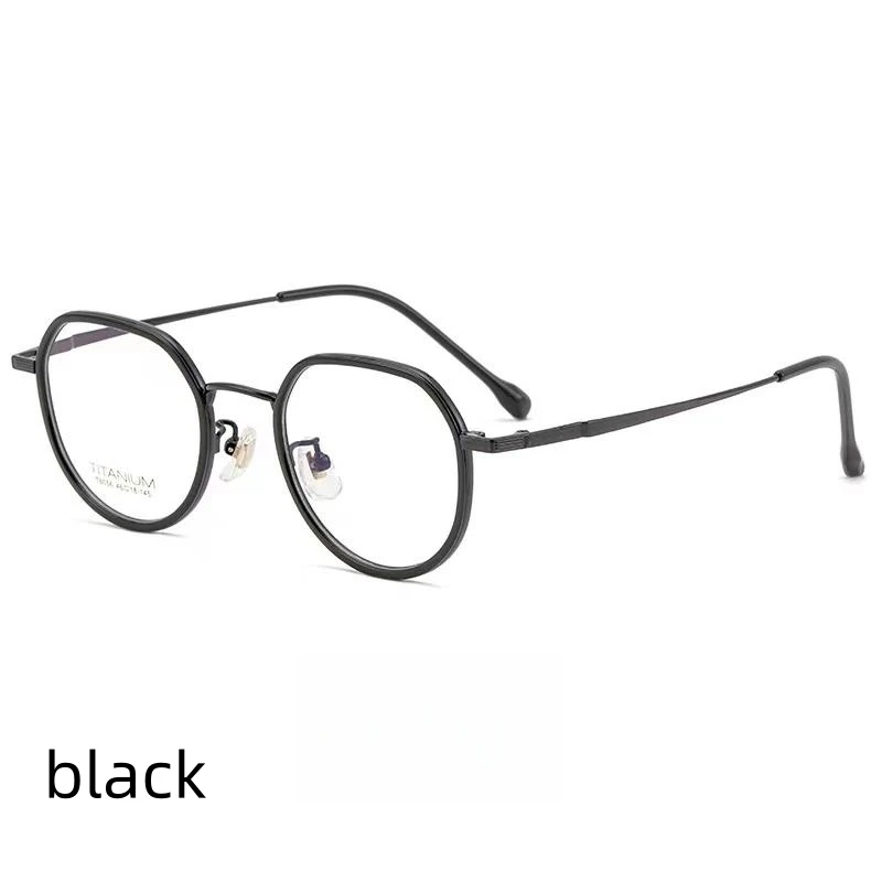 

46mm Ultra Light Square Eyeglasses Frame For Men And Women Titanium Flexible Legs With TR90 Rim Eyewear Spectacles Frame T6056