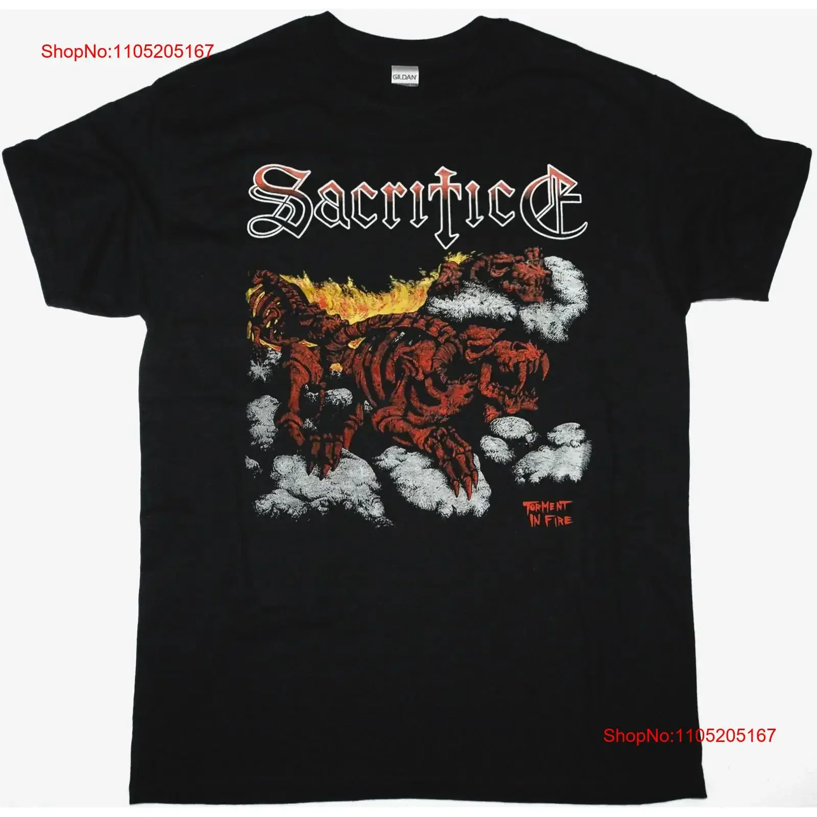 SACRIFICE TORMENT IN FIRE T SHIRT vintage Washed Breathable graphic designer clothes Stretched homme Comfortable fashion Casual