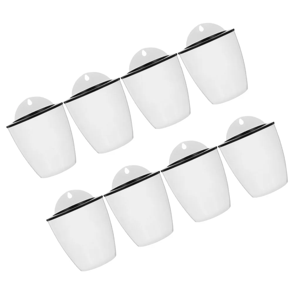 

8pcs Self Watering Wall Mounted Flower Pots Plastic Planters For Indoor Outdoor Garden Automatic Watering Succulent Bonsai