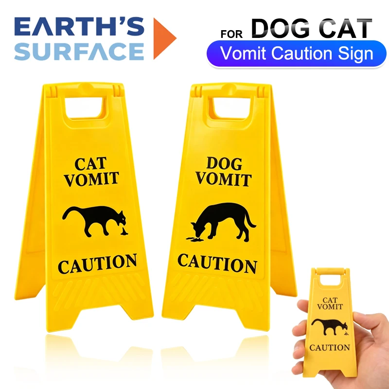 Cats Dogs Vomit Warning Sign No Smoking Billboard Warning Signs and Signs Interesting Gift Room Office Desktop Decoration