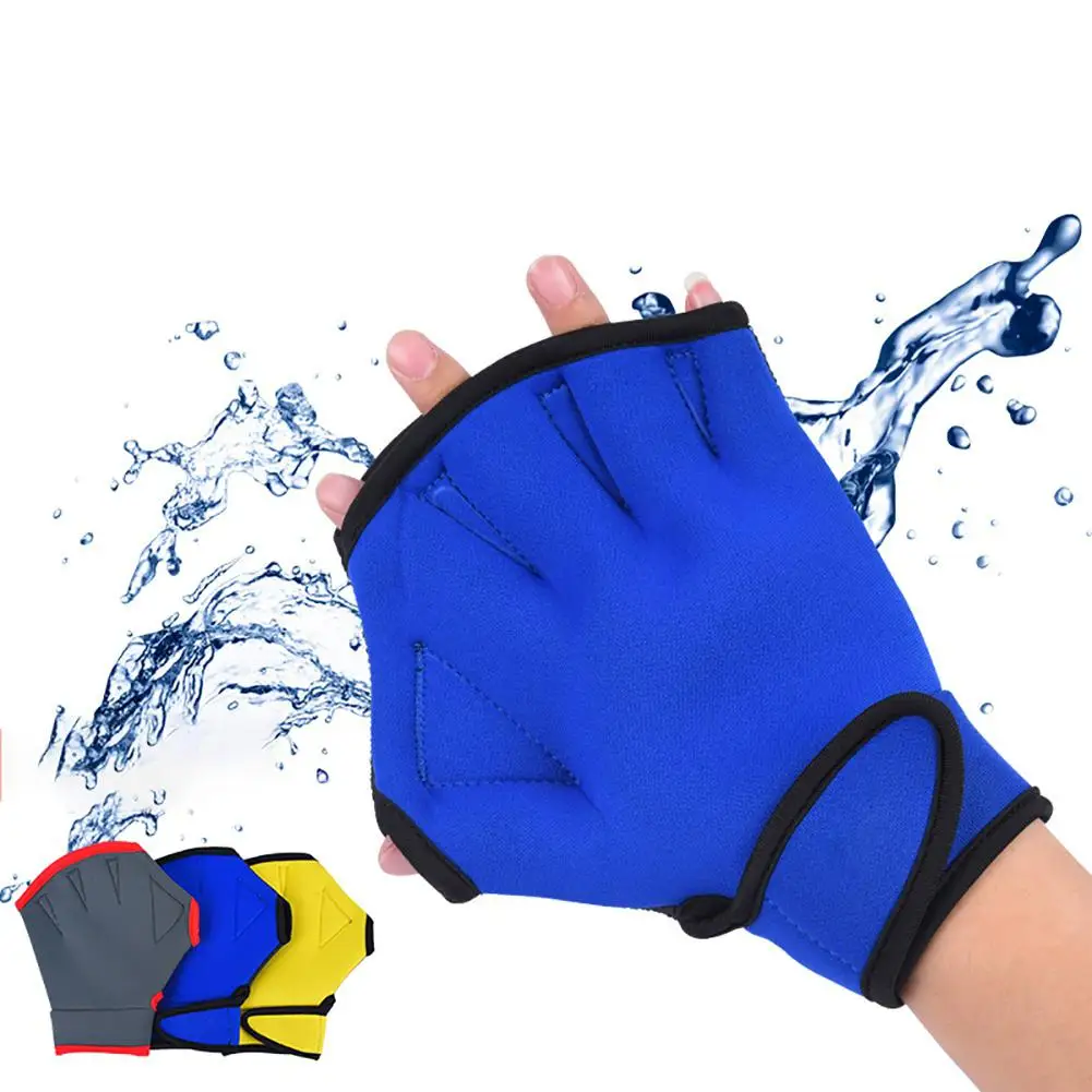 

1 Pair Men Women Swimming Webbed Gloves Diving Gloves Hand Guard Equipment For Snorkeling Swimming Fishing