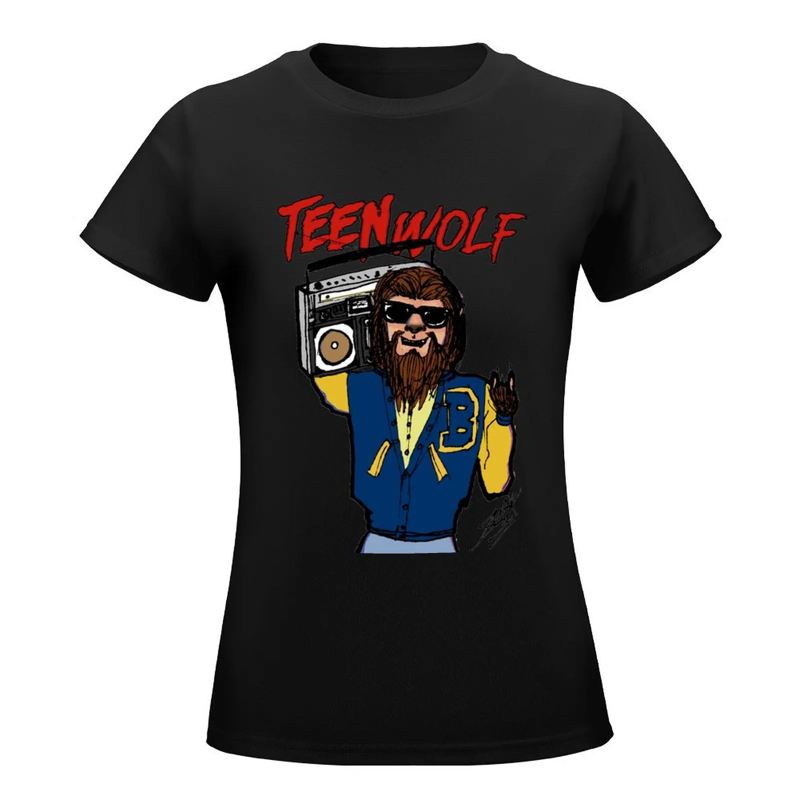 Teen Wolf T-Shirt Short sleeve tee Blouse tees summer clothes for Women