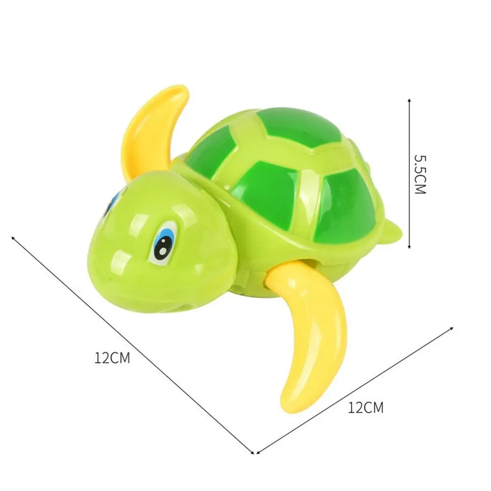 Clockwork Tortoise Water Toy Swim Turtle Cute Cartoon Wind Up Animal Tortoise Safe Plastic Bright Colors Baby Bath Toys