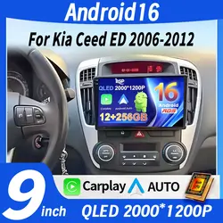Android 16 Carplay Auto For Kia Ceed ED 2006 2007 2008 2009 2010 2011 2012 Car Radio Multimedia Player Video Stereo WIFI+4G DSP