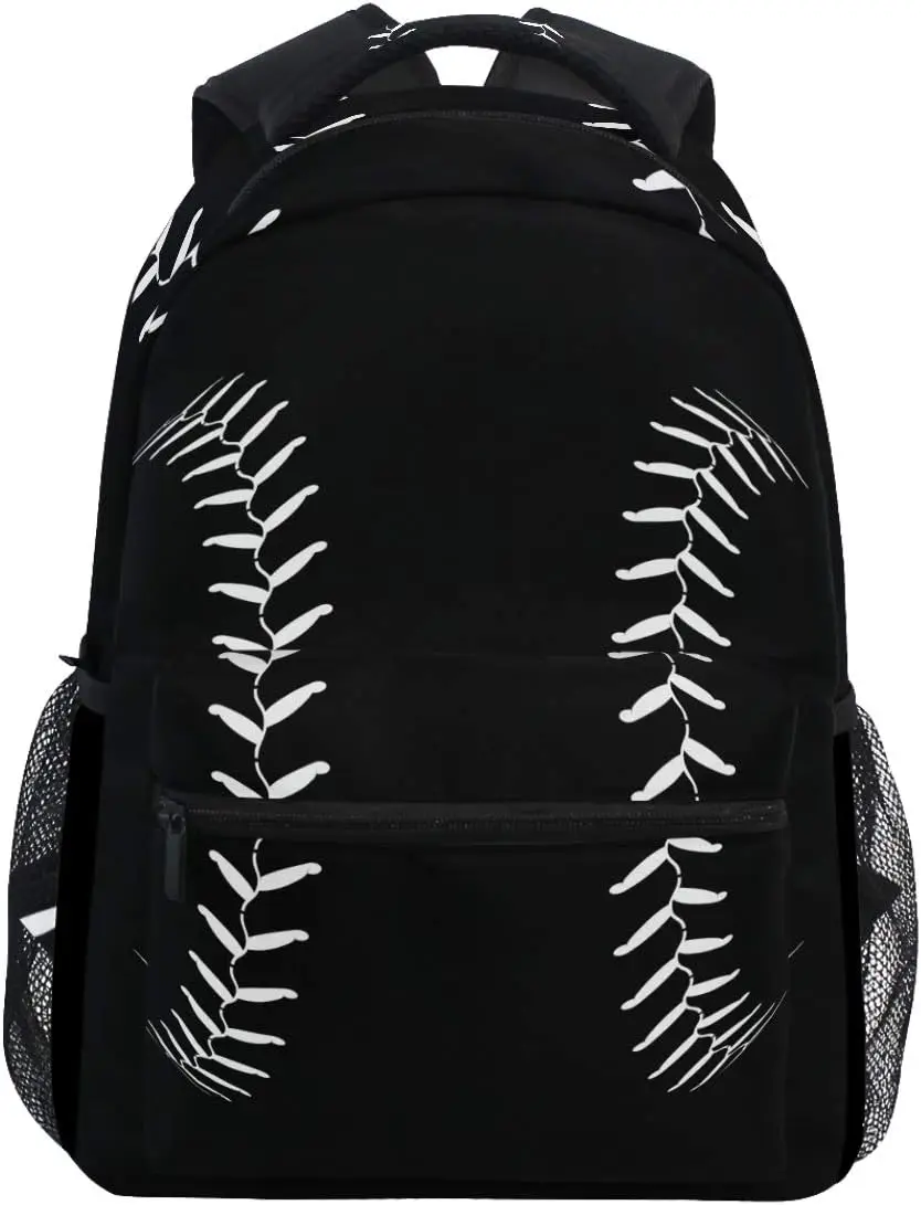 Fashion Baseball Sport Softball American Cool Backpacks School Book Travel College Shoulder Bag for Women Girls Men Boys