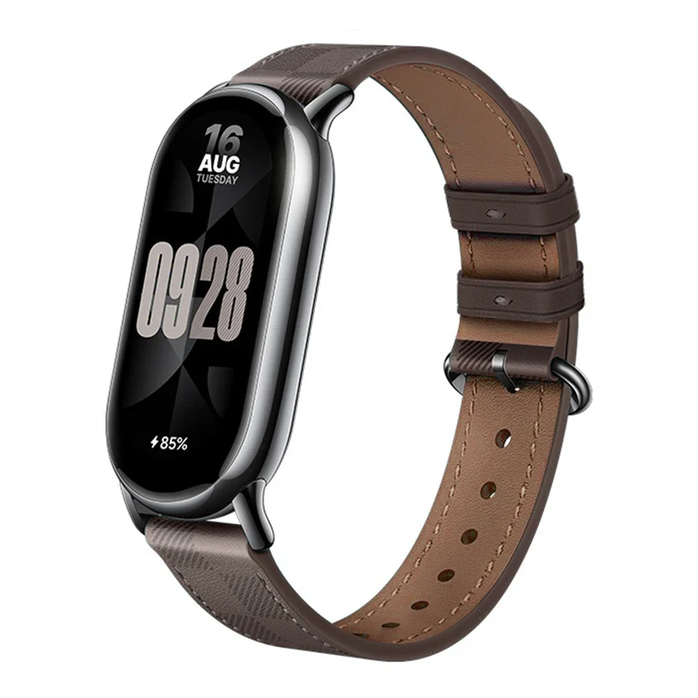 Leather Watch Band for Xiaomi Mi Band 8/9 Strap Bracelet for Mi Band 8 Watchbands Pulseira for MiBand 8 Wrist Straps Accessories