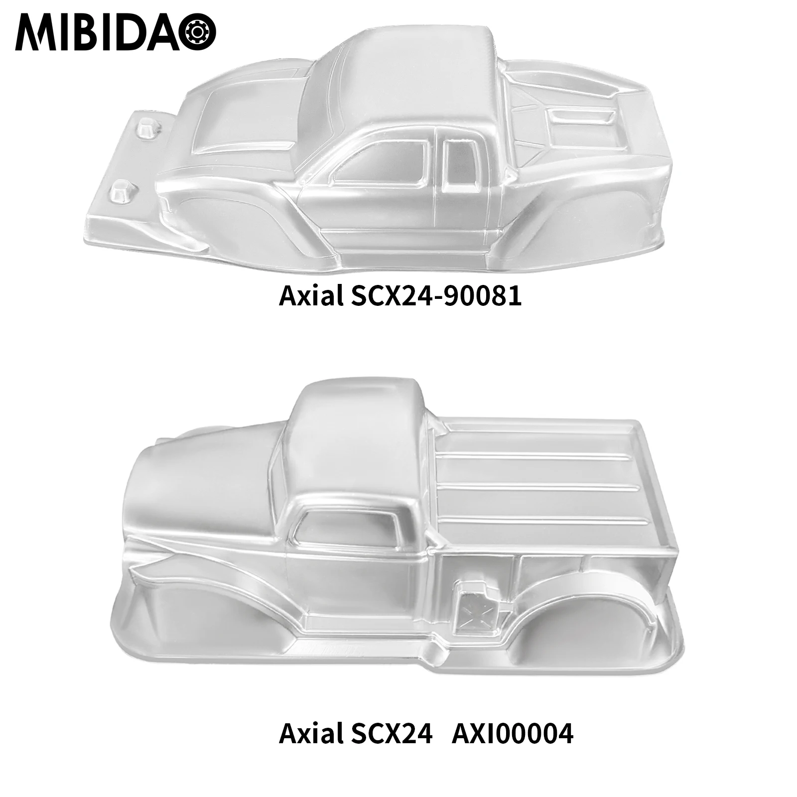 MIBIDAO Plastic Clear Car Body Shell for Axial SCX24 90081 Deadbolt AXI00004 1/24 RC Crawler Car Truck Model Upgrade DIY Parts