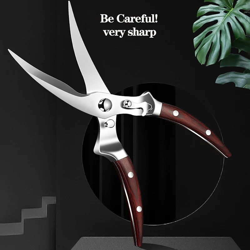 XITUO Kitchen Scissors Stainless Steel Chicken Bone Scissors Shear Chicken Duck Bone Kitchen Cooking Multi-function Shear Knife