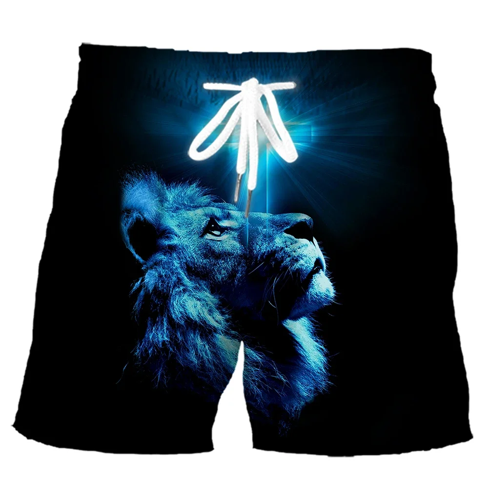HX Fashion Animals Shorts Camo German Shepherd 3D Printed Board Shorts for Men Summer Casual Pockets Pants Ropa Para Hombre