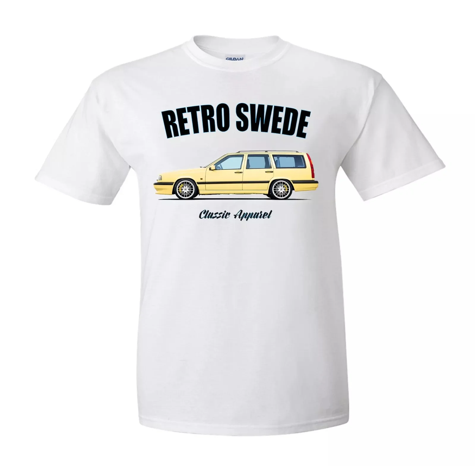 

VOLVOS 850 T5 ESTATE T-shirt. RETRO SWEDE. CLASSIC CAR. SWEDISH. MODIFIED.