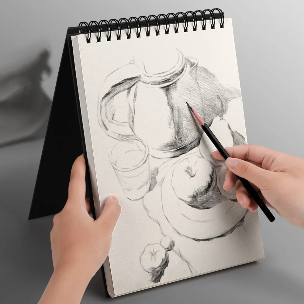 Portable Up Turning Loose-Leaf Sketchbook A4 A5 A6 8K 16K Taking Notes Hand Ledger Journal Diary Memo Notepad Office