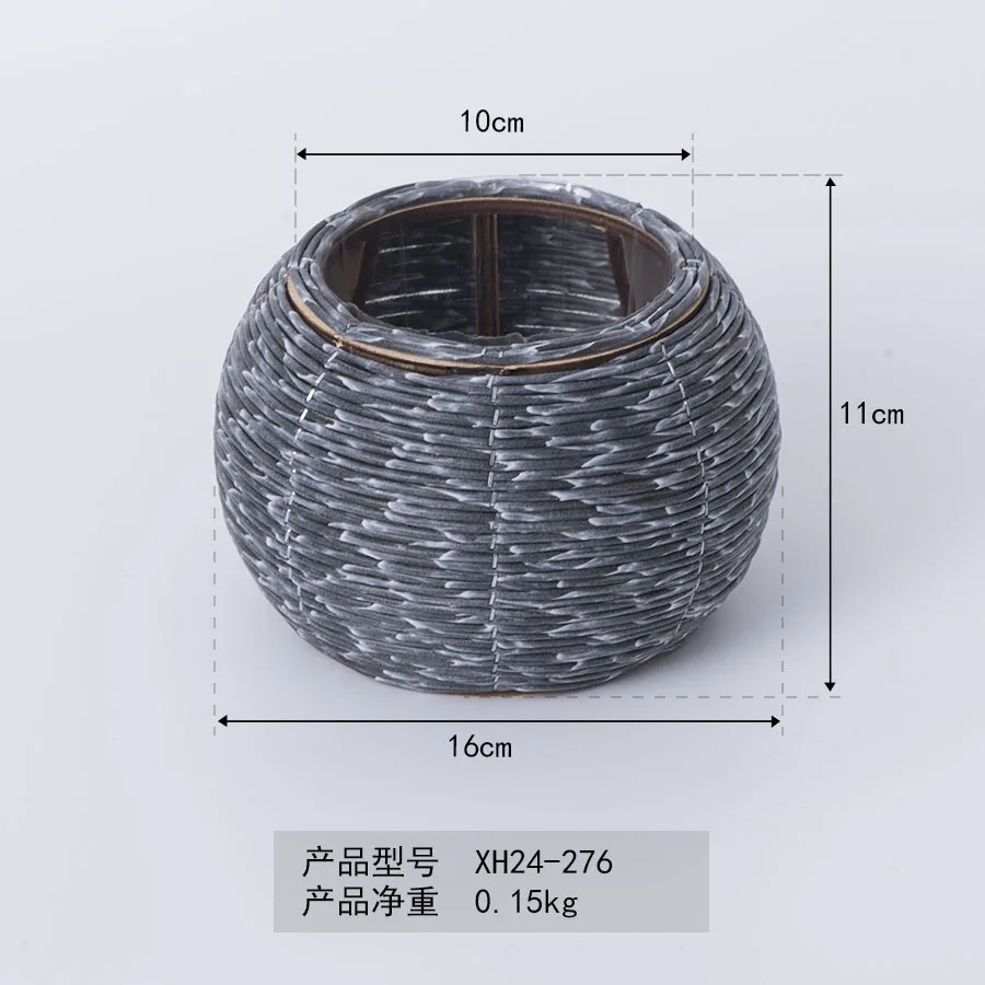 Customizable Wicker-Look Plant Pot Creative Succulent Container Balcony Greenery Display Personalized Indoor Garden Accessory