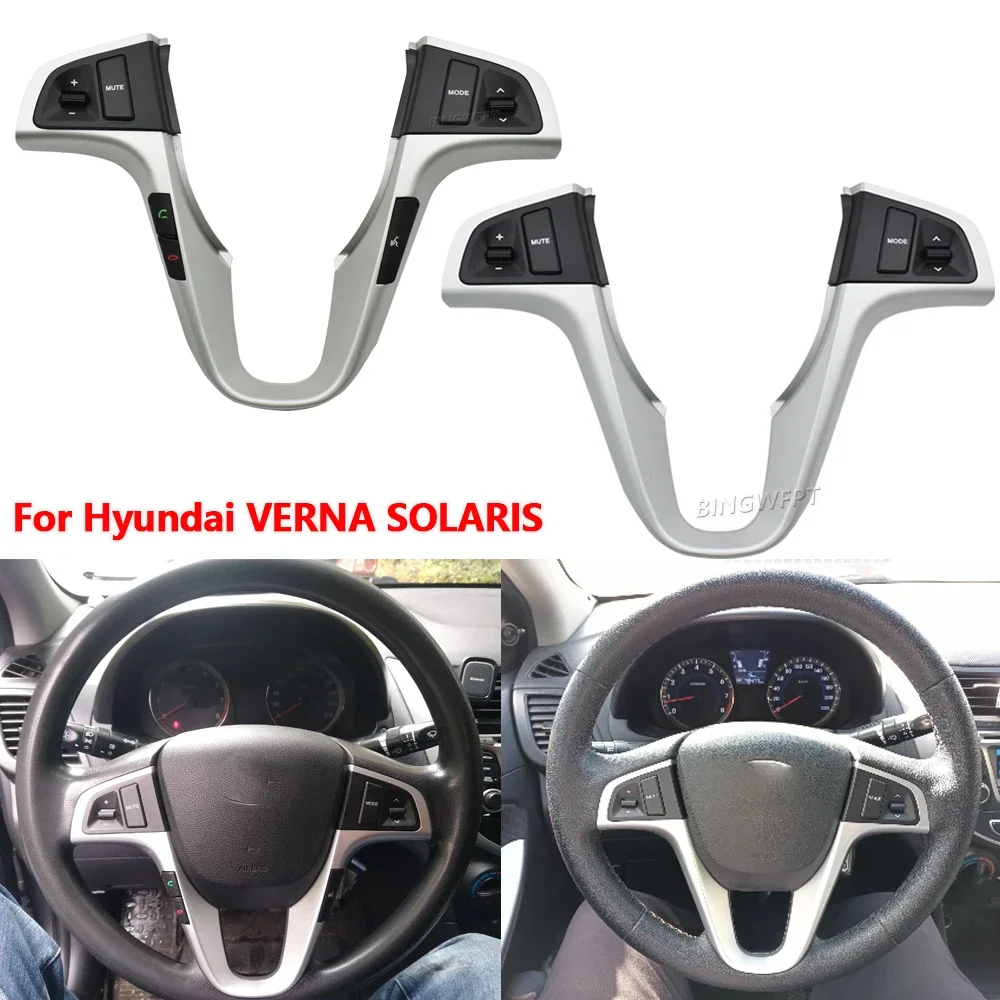 Steering Wheel Button For Hyundai VERNA SOLARIS 2011-2016 Steering Wheel Audio Volume Music Control Switch Button With Backlight