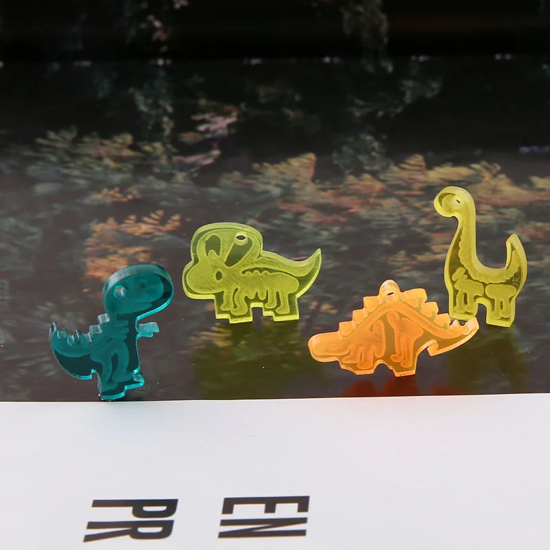 10pcs DIY earpiece accessories cute bone dinosaur three-dimensional acrylic Jurassic small dinosaur INS earrings female pendant