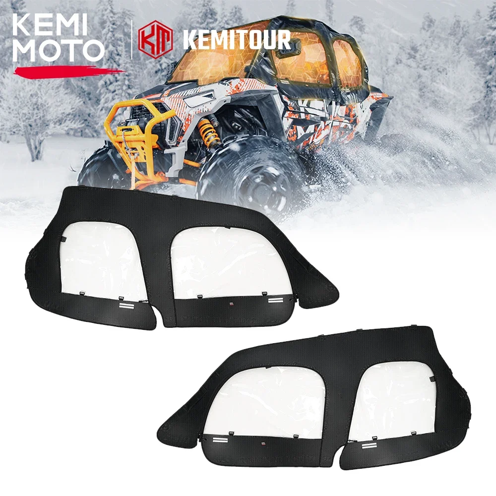 

KEMIMOTO UTV #2884332 Soft Upper Door Window Compatible with Polaris RZR XP 4 1000 / XP 4 Turbo 2014-2023 Cab Enclosure Doors