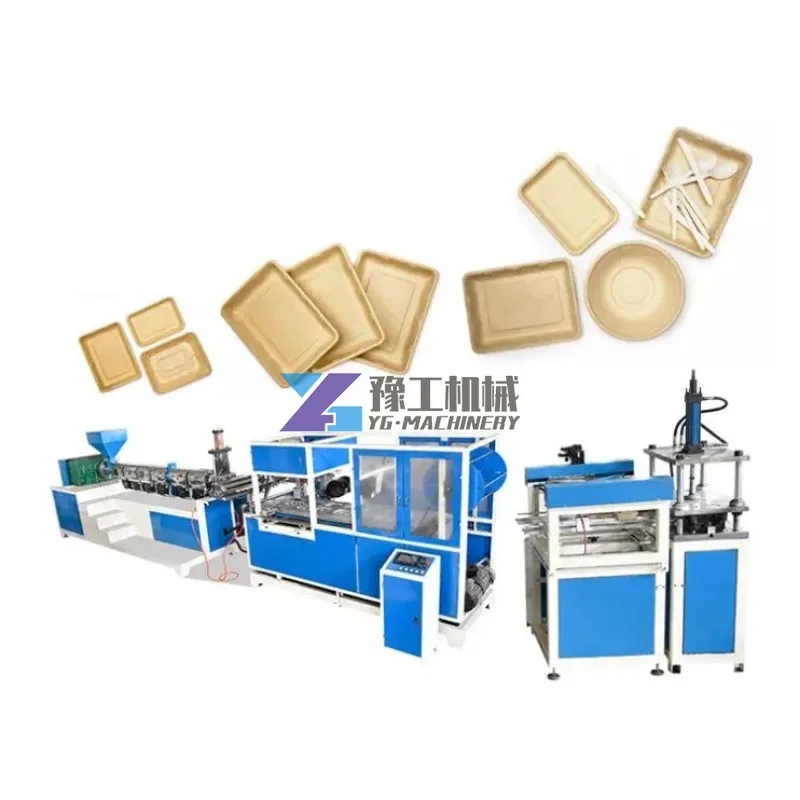 Disposable Biodegradable Sugarcane Bagasse Paper Tableware Making Machine Pulp Molding Machine Box Making Thermoforming