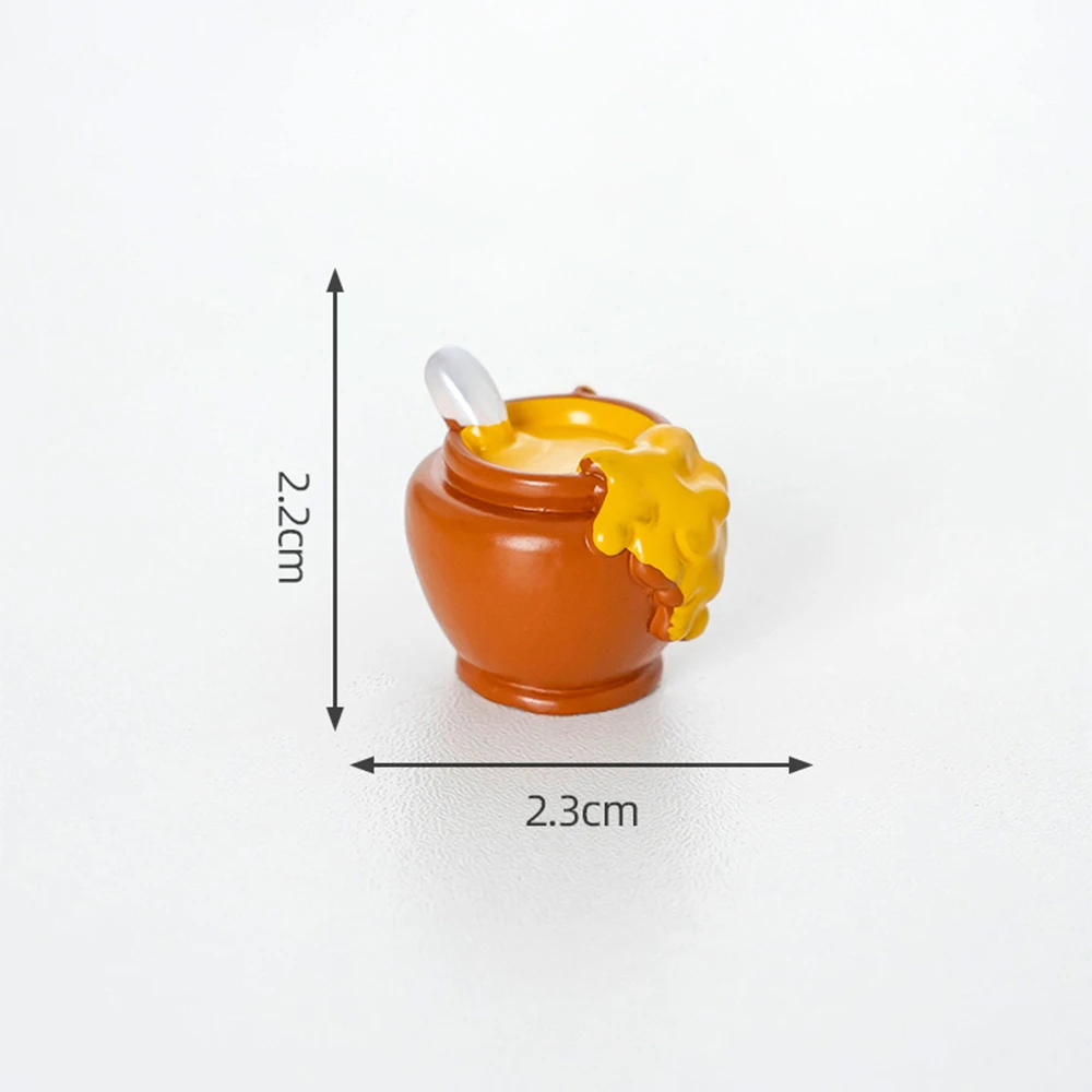 5/10pcs Mini Resin Honey Pot Jar Miniatures, Cute Fairy Garden Home Desk Ornament, Micro Landscape DIY Craft Decoration