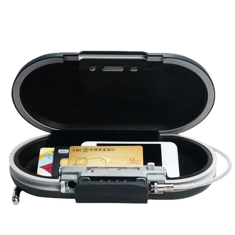 Master Lock Portable Storage Box Combination Lock Mini Safe  Wire Rope Fixed Jewelry Cash Card Mobile Phone Safe