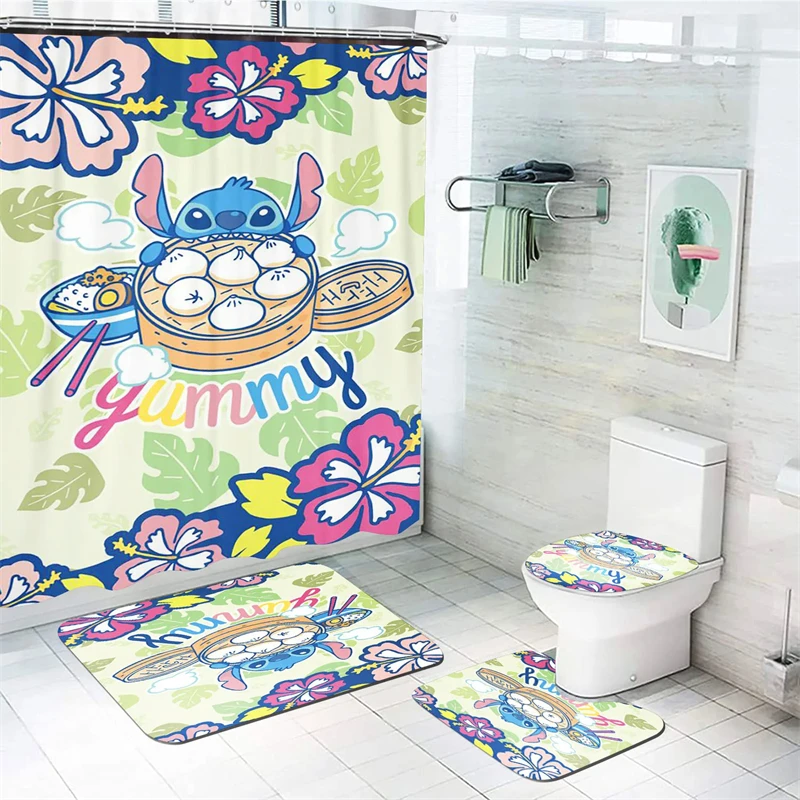 

Shower Curtain Stitch Carpet Toilet Mat Waterproof Anti-Corrosion Art Curtain Home Bathroom Hotel Decoration Multiple Sizes