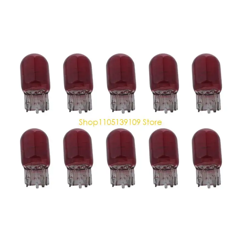 P5ED 10 Pack 7443 Two-Filament Vehicle Bulb 12V 21/5W Base for Turn and Brake Light Service Use