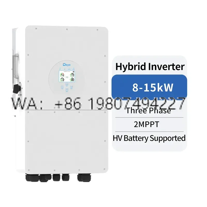 for Deye Hybrid Inverter SUN-8-15K-SG01HP3-US-AM2 8kw 10kw 12kw 15kw 3 Phase Solar Power Converter