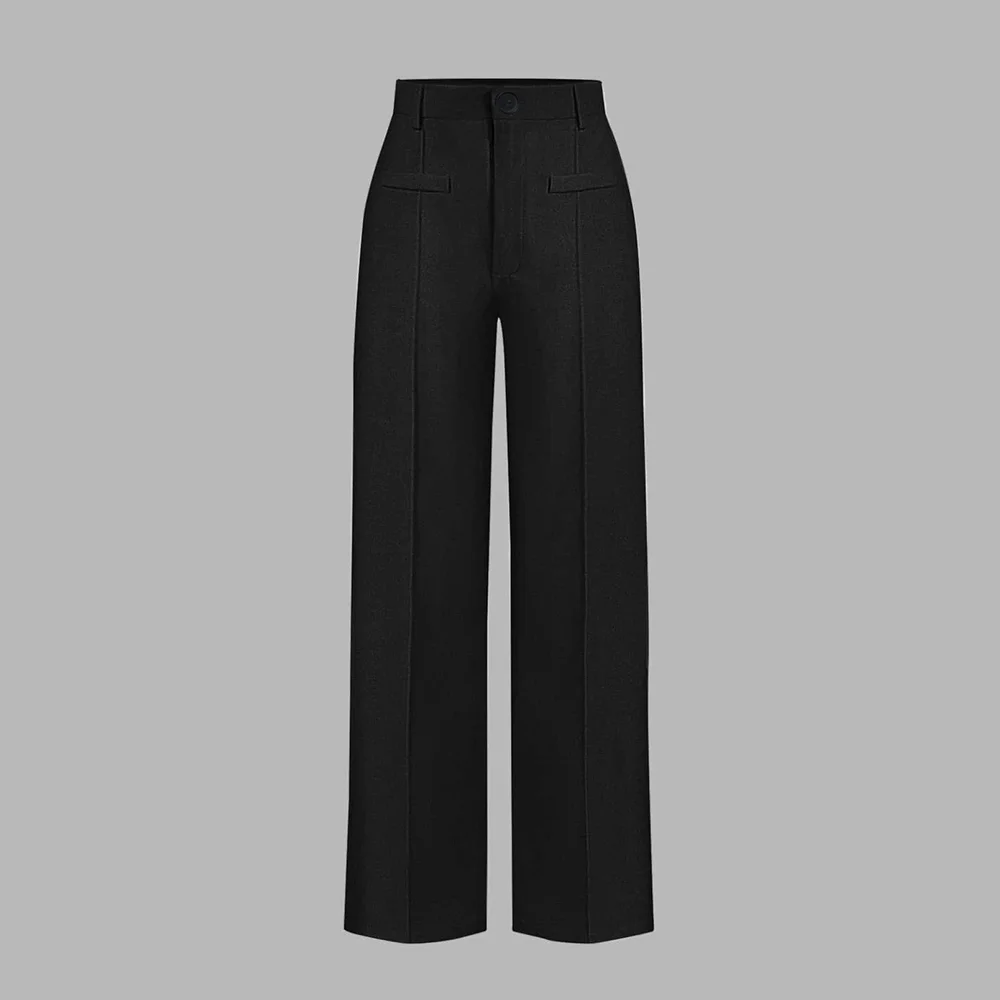 Mia Muse Select  Natural Waist Ankle Straight Daily Pants For Women Pants  Spring Summer Casual Basics Solid Color