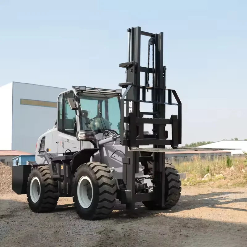 Durable 2 Ton  Off-Road Forklift CE Hydraulic 4WD National IV Emission Fork Lift Truck For Storage And Transportation