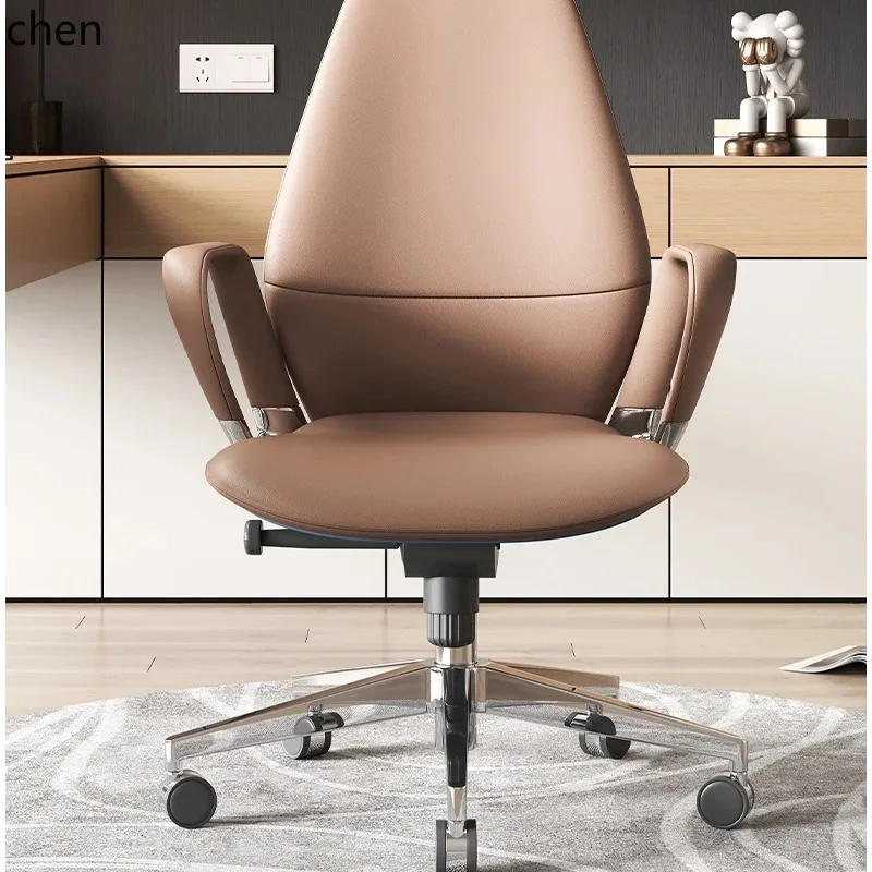 YFY  Engineering Genuine Leather Conference Chair Comfortable Backrest Computer Office Swivel Chair