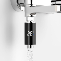 Shower Thermometer Waterproof Smart Temperature Digital Display Faucet Water Thermometer With External LED Light Thermometer
