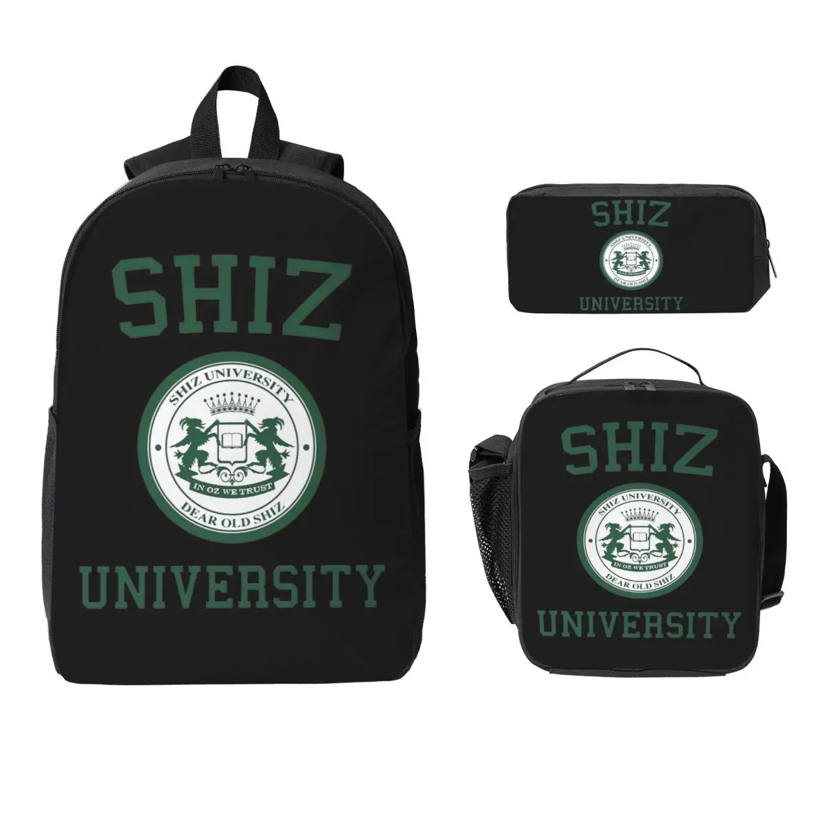 

Shiz University Design Backpack Student BookBag School Bag Computer Shoulder Bags 3ps Insulated Lunch Bag Pencil Case