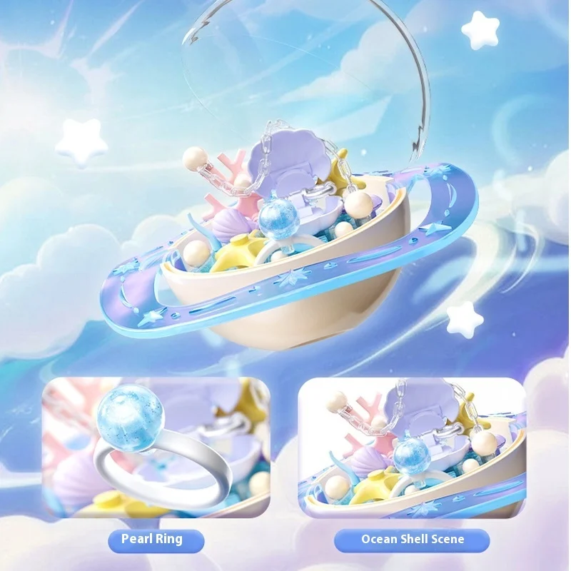 

New Moonlight Society Star Language Fingertip Ring Blind Box DIY Hand Assembled Toy Building Blocks Women's Festival Gift cute