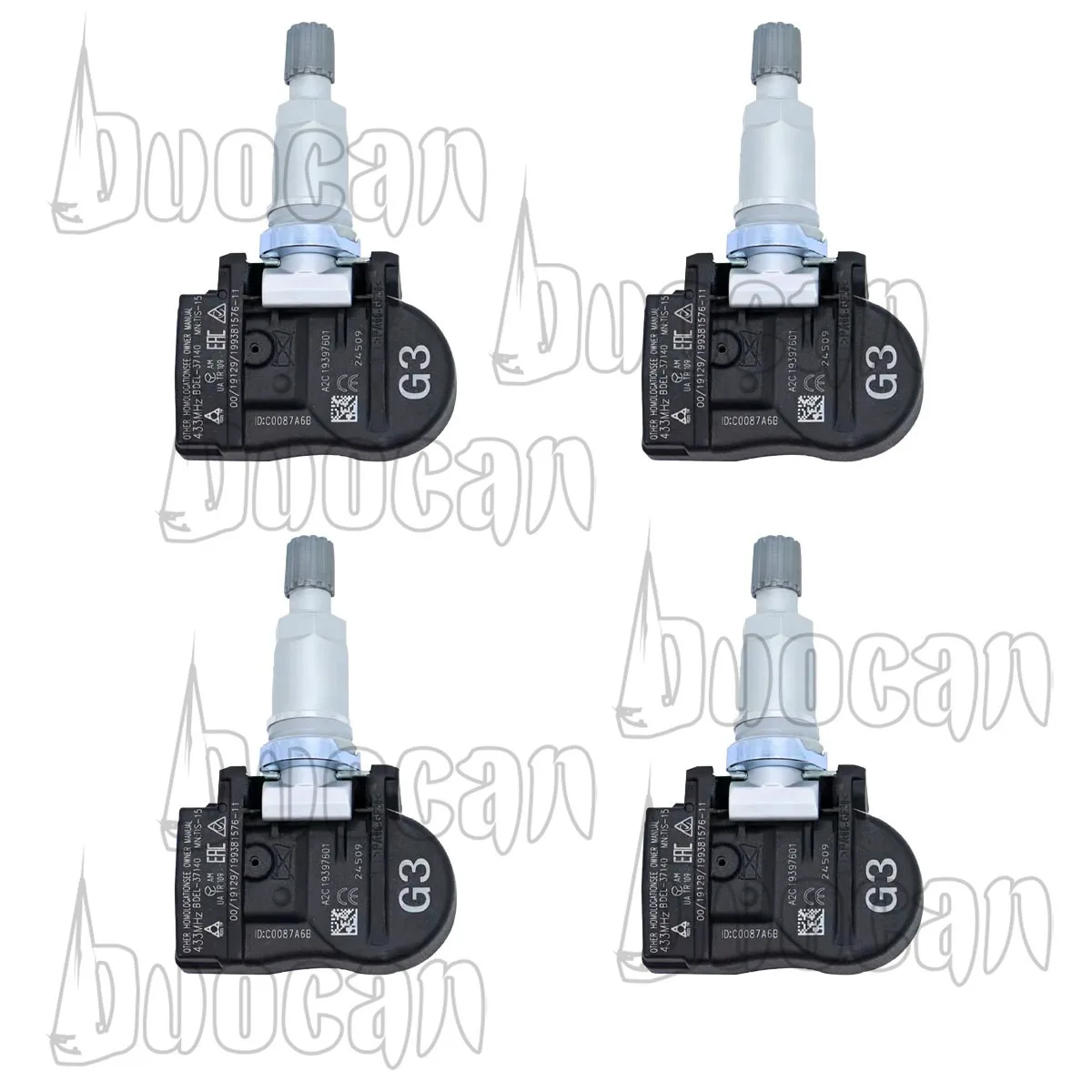 4 PCS Tire Pressure Monitor Sensor BDEL-37140 BDEL37140  433MHz For Mazda 3 (BP) CX-30 B-Hatch Xev 2019-2024