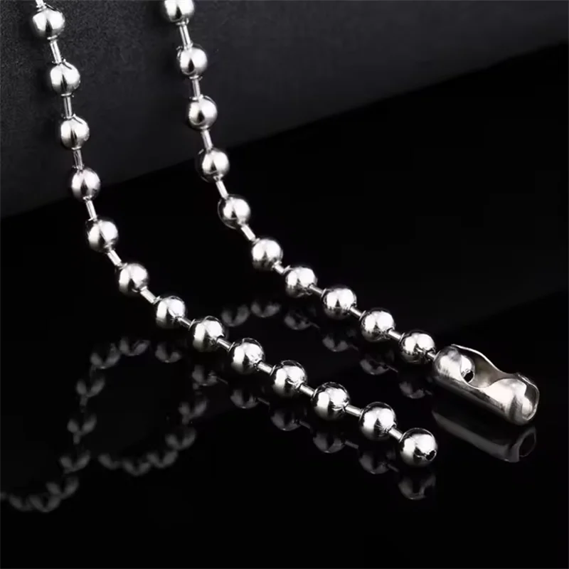 BEIER Stainless Steel Ball Chain For Pendant Men\'s Chain Trendy Titanium Steel Round Bead Chains Necklace  Wholesale