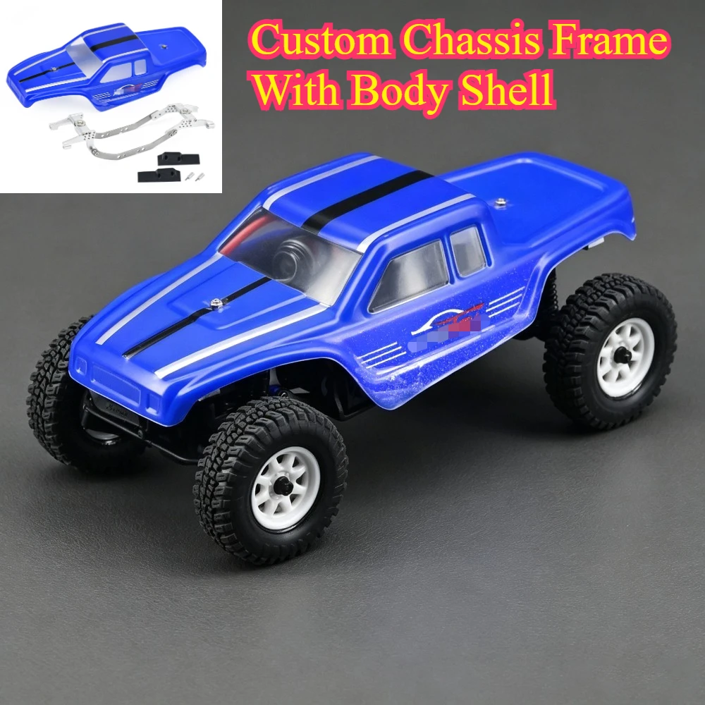Upgrade RC Rock Crawler Competition Chassis Frame High Center Of Gravity With Body Shell For 1/30 SCX30 Series custom size parts