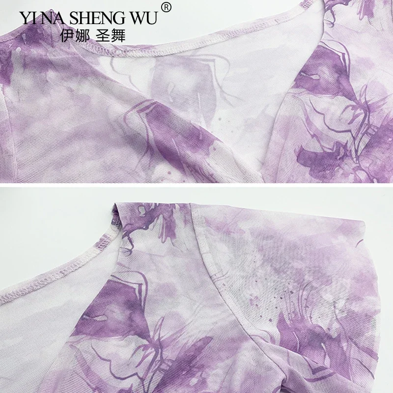 Ensemble jupe fendue pour danse du ventre orientale, vêtements d'entraînement élégants pour adultes, tenue de danse sur scène pour femmes