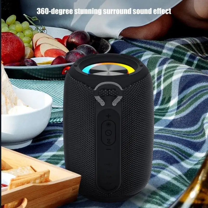 IPX6 Waterproof Portable Speaker Build-in 1500mAh Battery Pairing Wireless Speaker 12W for Camping Outdoor K1KF