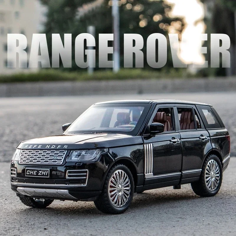 1:24 Range Rover SUV Alloy Car Diecast Model Toy Vehicle Sound And Light Pull Back Metal Car Simulation Collection Toys for boys