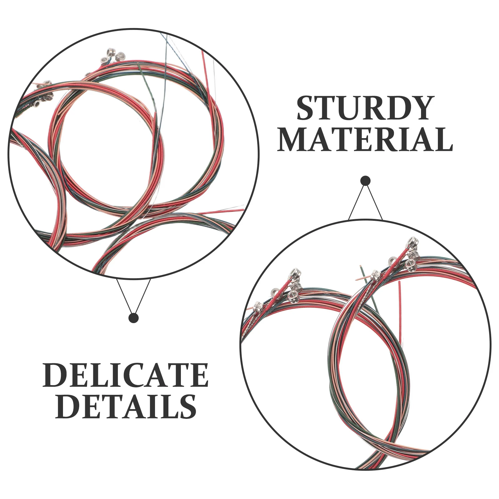 8 مجموعة سلاسل ملونة الصلب سلسلة الغيتار الصوتية استبدال عدة مشرق لهجة عالية القوة للمرحلة سلاسل الغيتار الشعبي مجموعة #4