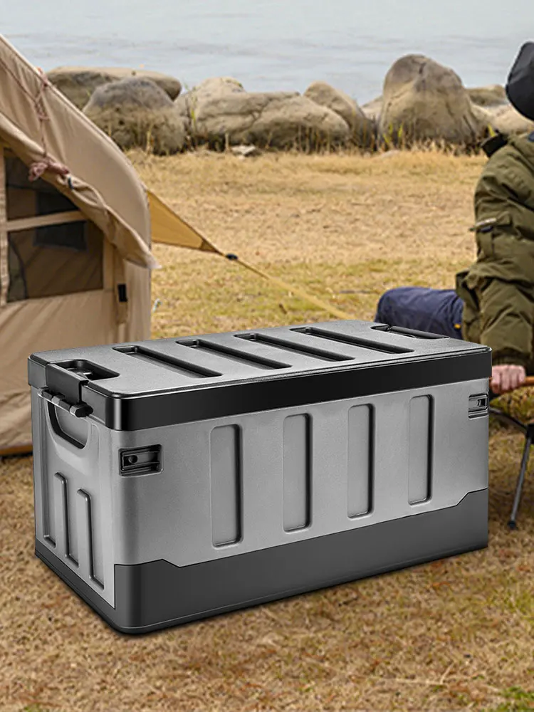 

60л открытый ящик для хранения кемпинга большой емкости автомобильный багажник сортировочный ящик складной контейнер для хранения внедорожников автомобильные укладки и уборки