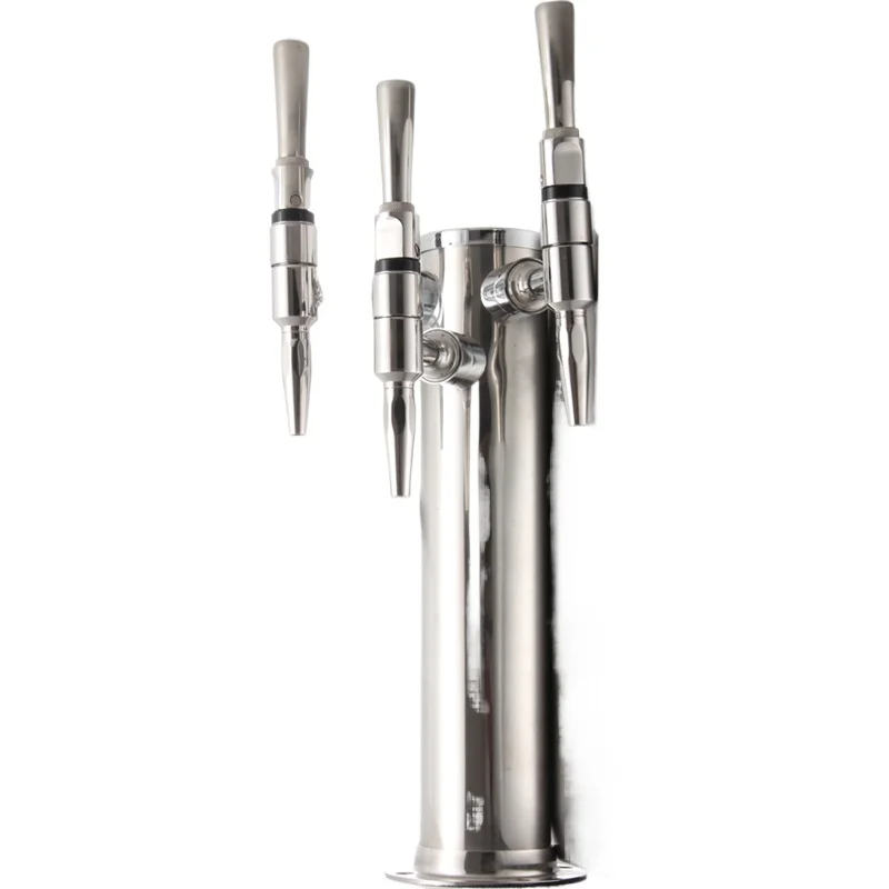 Bar counter 304 stainless steel draft beer machine Beer head Beer machine Three-head wine column faucet Cold brew