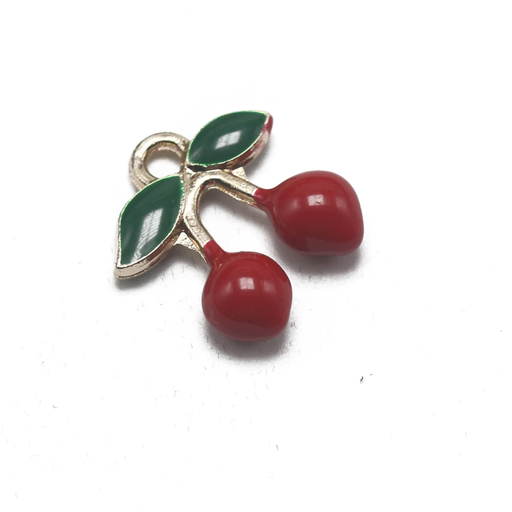 

10pcs Alloy Cherry Jewelry Accessories Durable DIY Pendant Charms Necklace Bracelet Making Supplies Creative Style