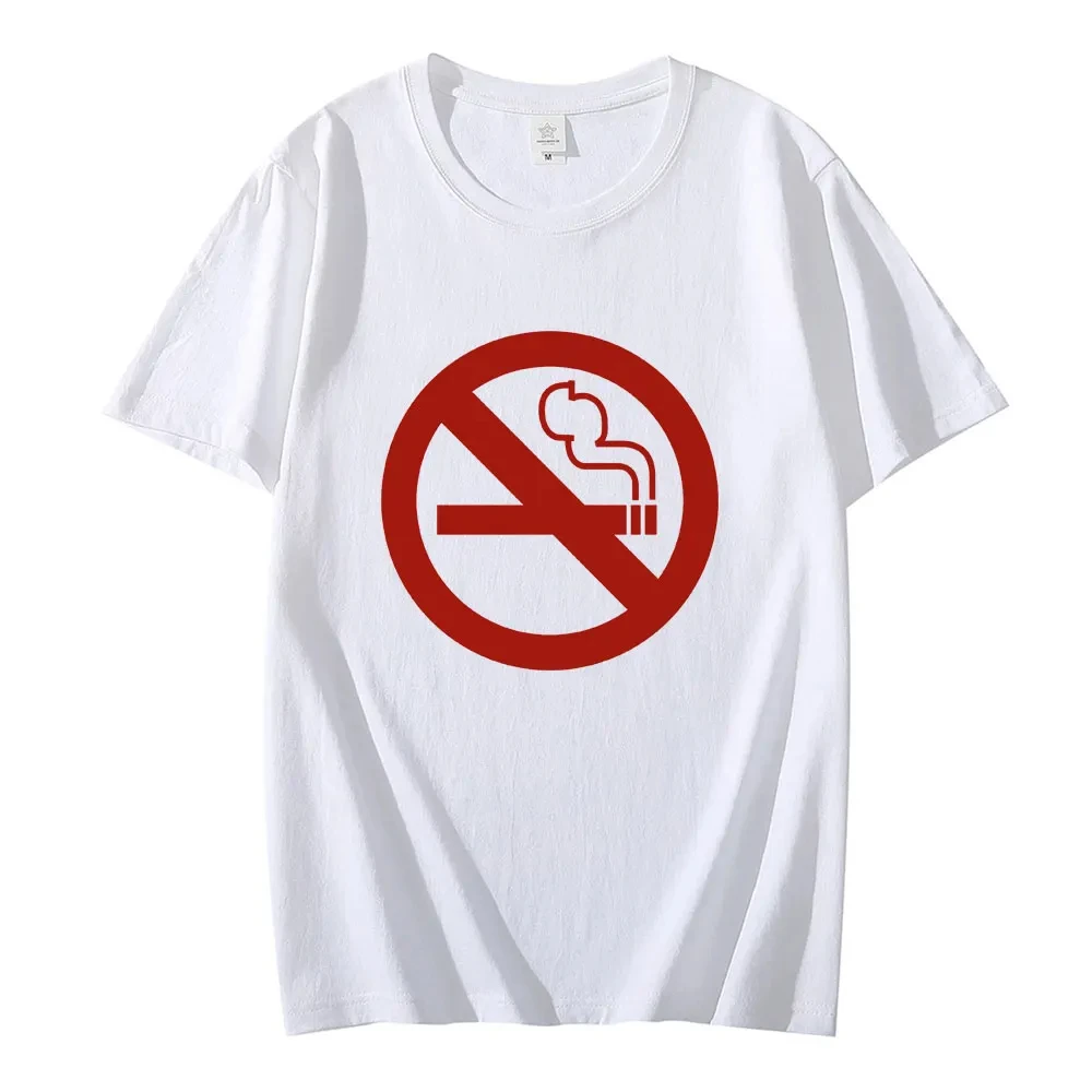 No Smoking T Shirts for Men Funny Dventure Time Tops Tee Cotton Short Sleeve O-neck Tee Shirt Summer Unisex Streetwear