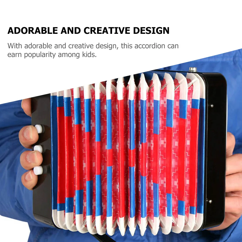 

1pc Kids Accordion Children Musical Educational Abs Beginner Practice Introductory Musical Instrument Instrument Black