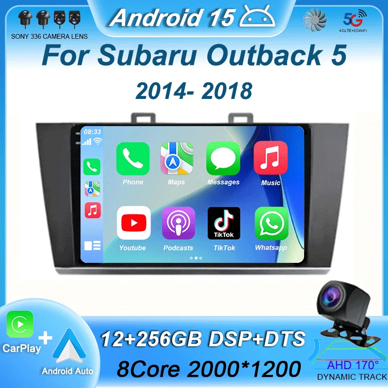 

Car Radio DSP Player Android 15 For Subaru Outback 5 2014 - 2018 Legacy 6 2014 - 2017 GPS Navigation Head Unit NO DVD 2DIN