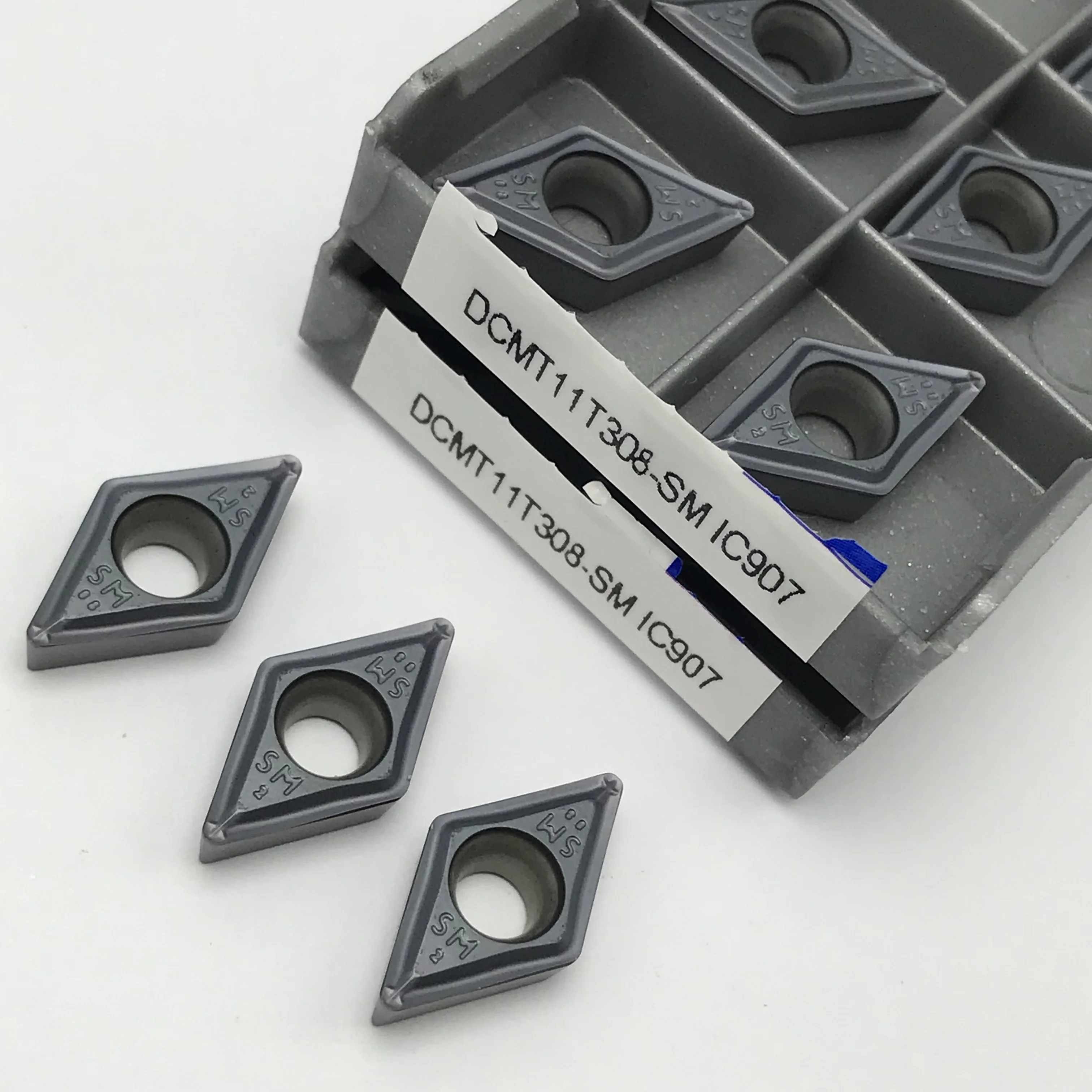 Imagem -03 - Iscar Carbide Ferramenta de Torneamento Interno Corte Cnc Ferramentas Torno Processamento de Aço Alta Qualidade Dcmt11t304 Dcmt11t308 Ic907 908