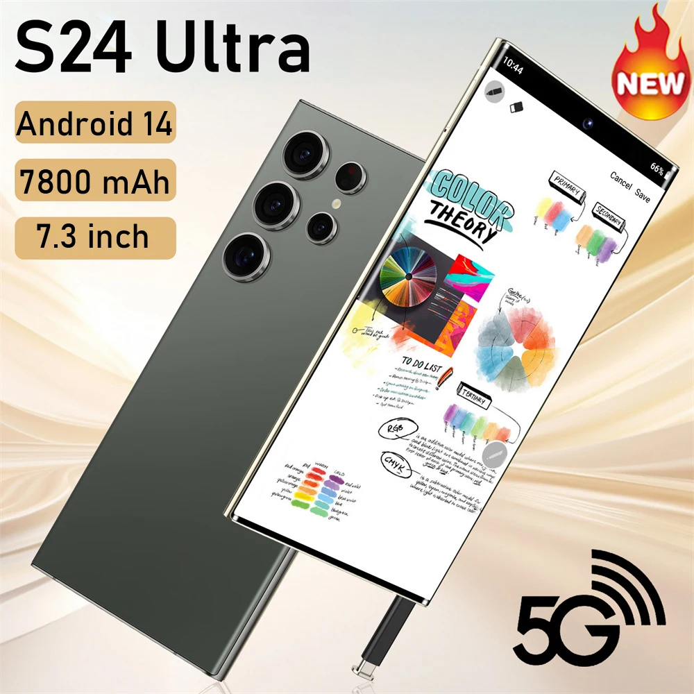 S24 Ultra 7.3HD Cellphones Global Version 5G Original Smartphone Dual SIM Android 14 Cell Phone Snapdragon 8 gen 3 Mobile Phones