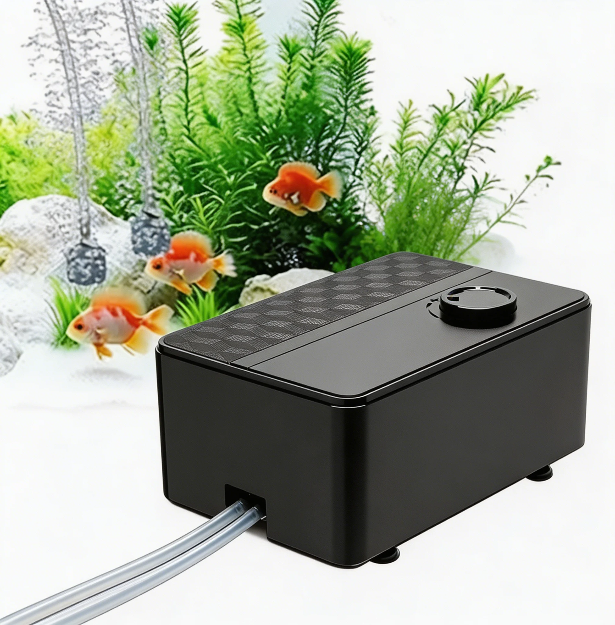 Silent Aquarium Oxygen Air Pump with Check Valve Fish Tank Double Outlet Large Oxygenator Aquarium Air Compressor Aerator 220v