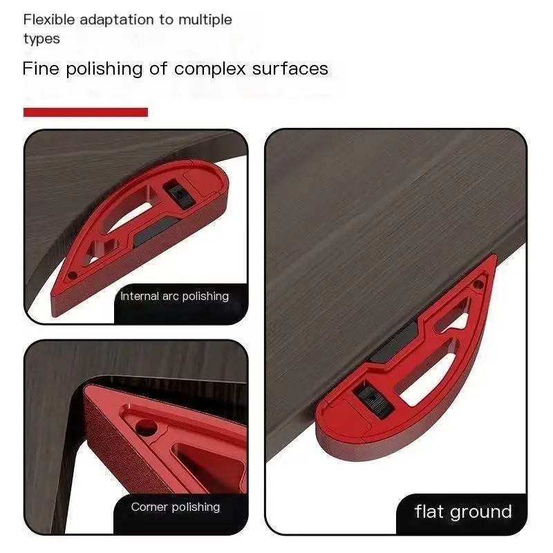 Hand Sanding Paper Holder, Portable, Adjustable, Sanding and Polishing Machine, Woodworking Sanding Tool Aluminum with 1pc Belt
