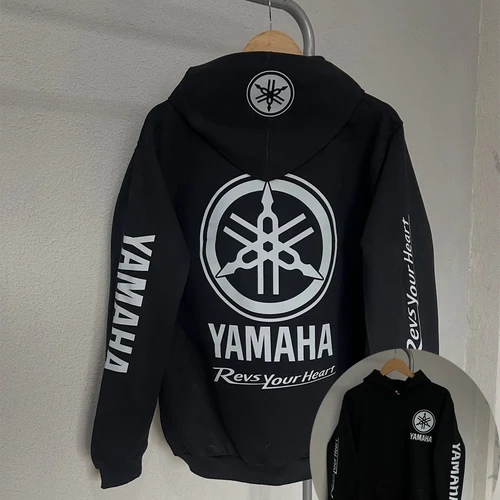 Imagen 2 del producto Nueva Ropa Deportiva Yamaha Primavera Verano, Camiseta con Capucha Casual a la Moda para Hombre y Mujer, Cómoda y Holgada, Estilo Motociclismo